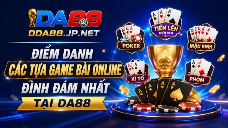 Điểm Danh Các Tựa Game Bài Online Đình Đám Nhất Tại DA88