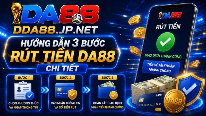 Hướng Dẫn 3 Bước Rút Tiền DA88 Chi Tiết, Chuẩn Xác Nhất